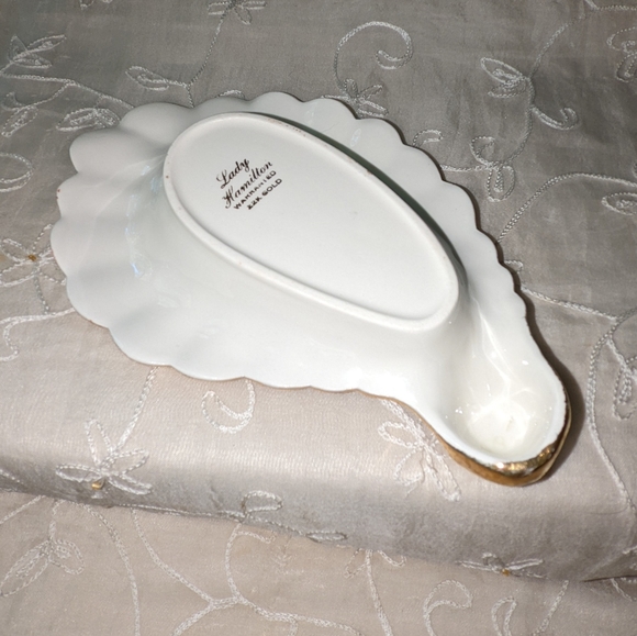 Vintage Lady Hamilton warranted 22 K gold trinket dish. - Picture 4 of 6